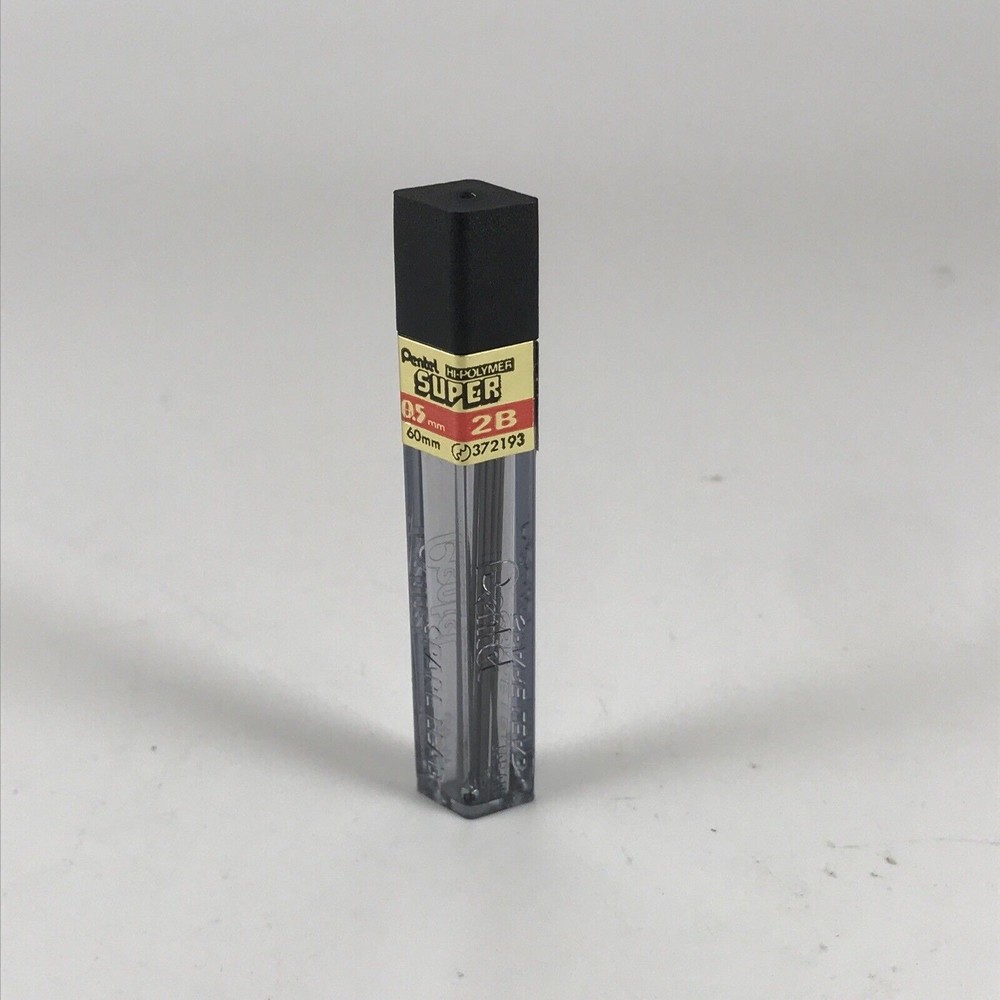 Pentel Lead Mechanical Pencil Refill Ultra Fine 0.5mm 2B Hi Polymer Super